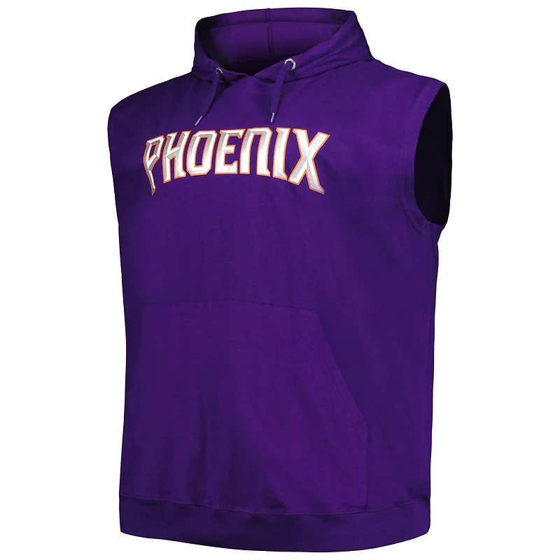 Sweat à capuche pour hommes Fanatics Purple Phoenix Suns Big & Tall Jersey Muscle Pull