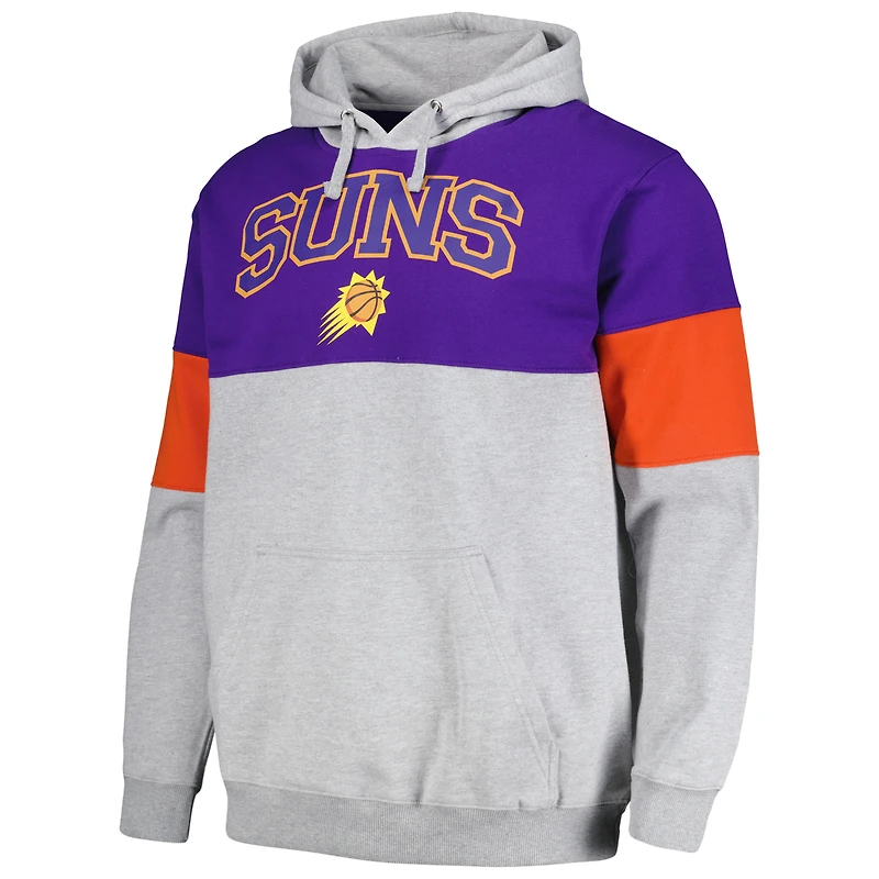 Men's Fanatics Purple Phoenix Suns Contrast Pieced Pullover Hoodie