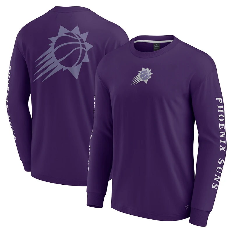 T-shirt à manches longues Fanatics Purple Phoenix Suns Elements Strive pour hommes