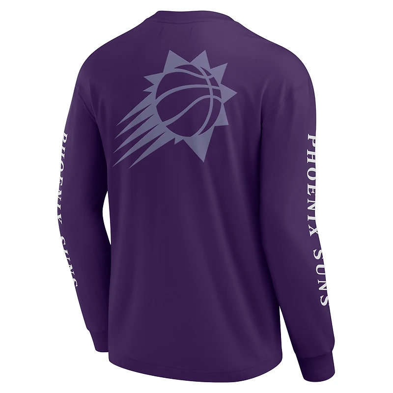 T-shirt à manches longues Fanatics Purple Phoenix Suns Elements Strive pour hommes