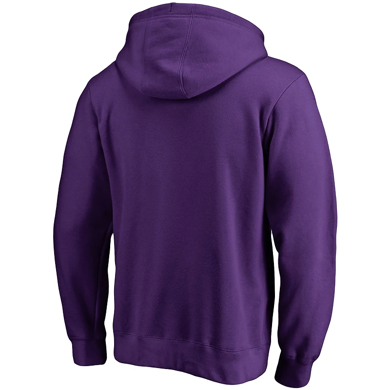 Sweat à capuche ajusté avec logo principal violet Phoenix Suns Fanatics pour hommes