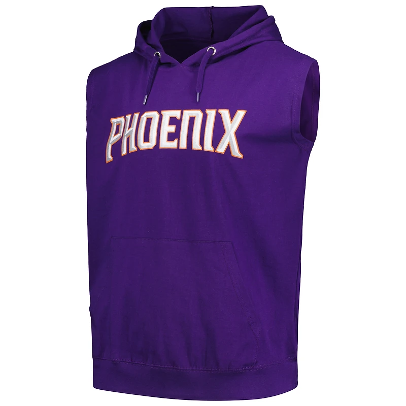 Men's Fanatics Purple Phoenix Suns Jersey Muscle Pullover Hoodie