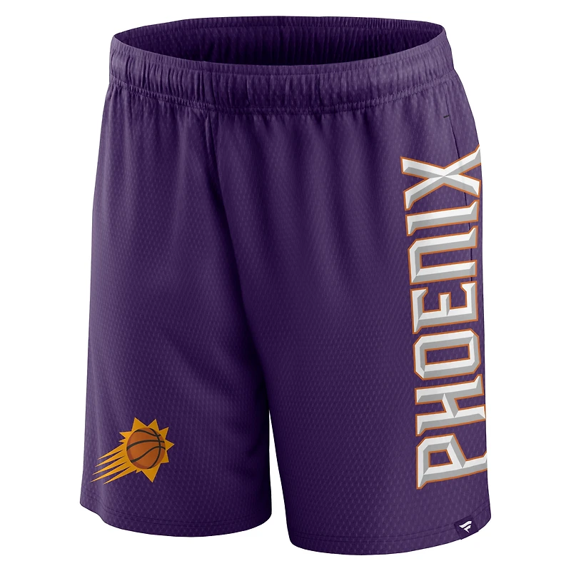 Men's Fanatics Purple Phoenix Suns Post Up Mesh Shorts