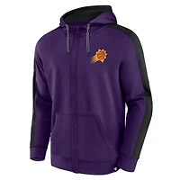 Sweat à capuche entièrement zippé Fanatics Purple Phoenix Suns Rainbow Shot pour hommes