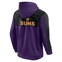 Sweat à capuche entièrement zippé Fanatics Purple Phoenix Suns Rainbow Shot pour hommes