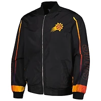 Blouson aviateur entièrement zippé JH Design noir des Phoenix Suns pour homme