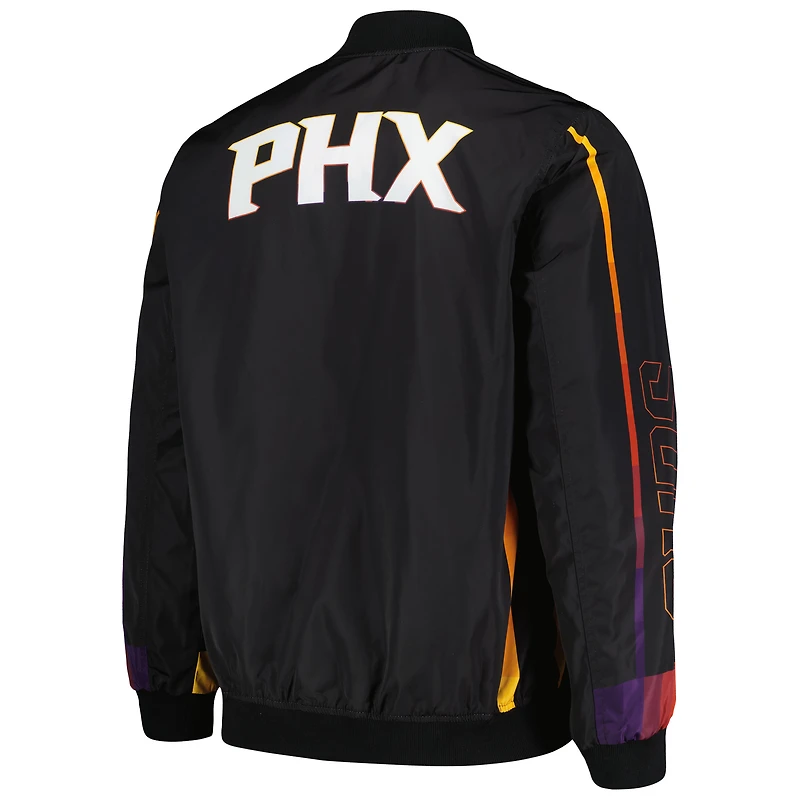Blouson aviateur entièrement zippé JH Design noir des Phoenix Suns pour homme