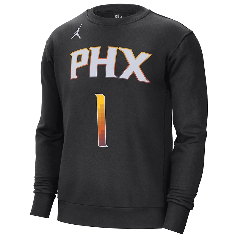 Sweat à capuche avec nom et numéro Jordan Brand Devin Booker pour homme, noir Phoenix Suns Statement