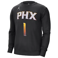 Men's Jordan Brand Devin Booker Black Phoenix Suns Statement Name & Number Pullover Sweatshirt