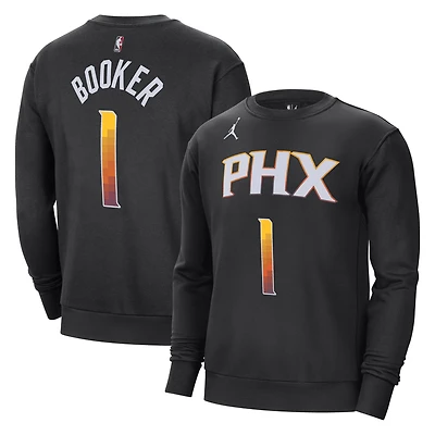 Sweat à capuche avec nom et numéro Jordan Brand Devin Booker pour homme, noir Phoenix Suns Statement