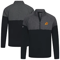 Men's Levelwear Black Phoenix Suns Classic Stripes Quarter-Zip Top