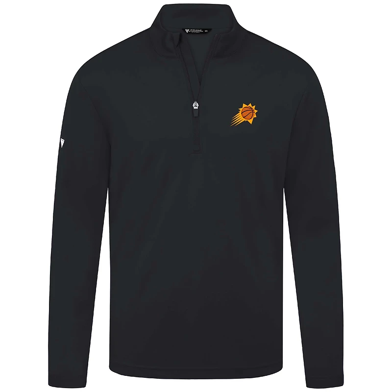 Men's Levelwear Black Phoenix Suns Heron Quarter-Zip Top