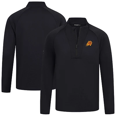 Men's Levelwear Black Phoenix Suns Volley Quarter-Zip Top