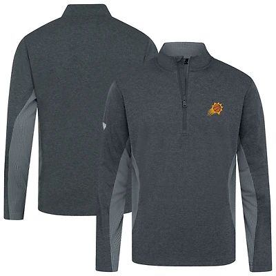 Haut à fermeture éclair quart de tour gaufré 2.0 des Phoenix Suns pour homme, Levelwear, noir chiné