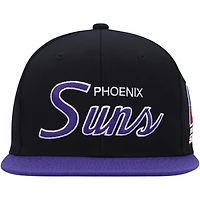 Casquette Snapback MVP Team Script 2.0 des Phoenix Suns Hardwood Classics MVP Mitchell & Ness pour homme, noir