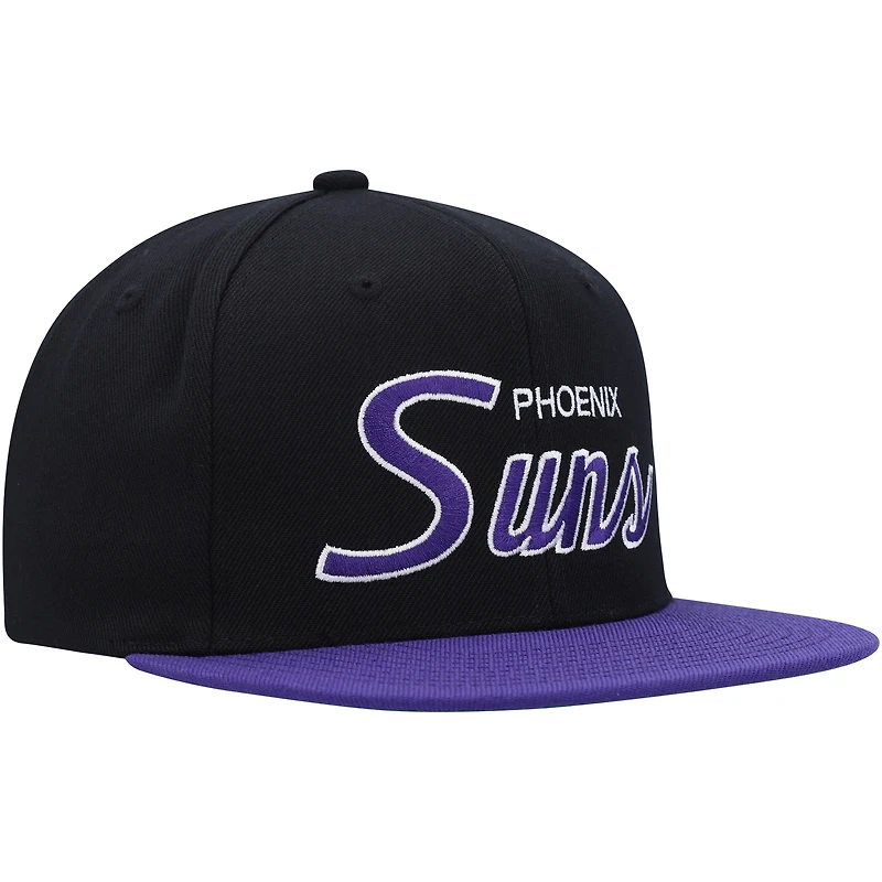 Casquette Snapback MVP Team Script 2.0 des Phoenix Suns Hardwood Classics MVP Mitchell & Ness pour homme, noir