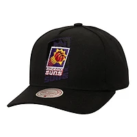Casquette ajustable Mitchell & Ness noire Phoenix Suns Tilted Pro Pinch pour homme