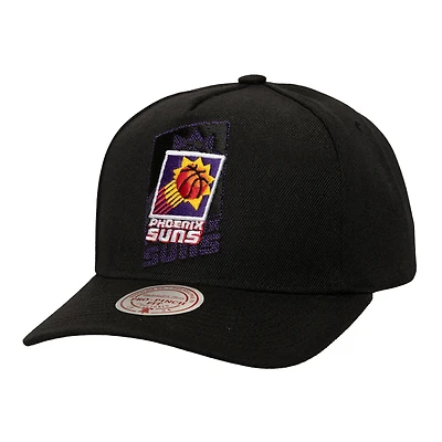 Casquette ajustable Mitchell & Ness noire Phoenix Suns Tilted Pro Pinch pour homme