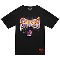 Men's Mitchell & Ness  Black Phoenix Suns Worldwide Collection Glow Up T-Shirt