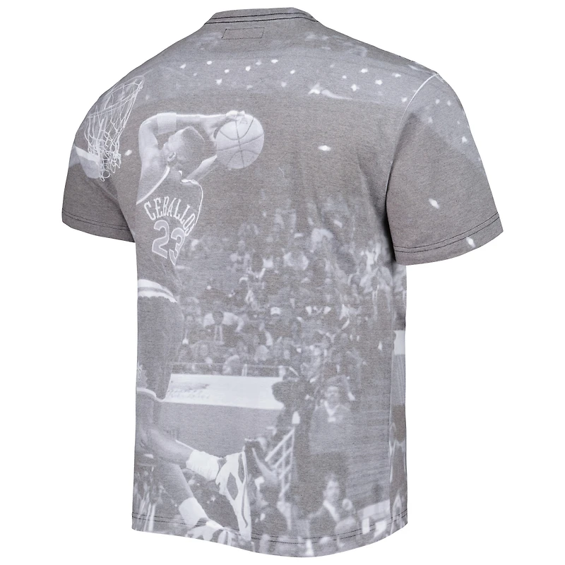 Men's Mitchell & Ness Cedric Ceballos Heather Gray Phoenix Suns Above The Rim T-Shirt