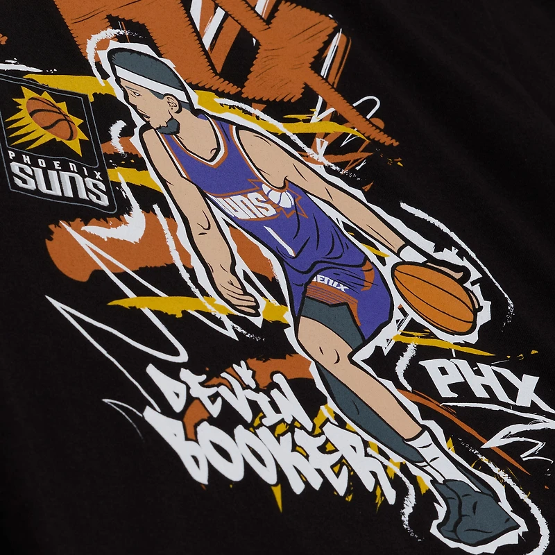Men's Mitchell & Ness Devin Booker Black Phoenix Suns Chalked Up T-Shirt