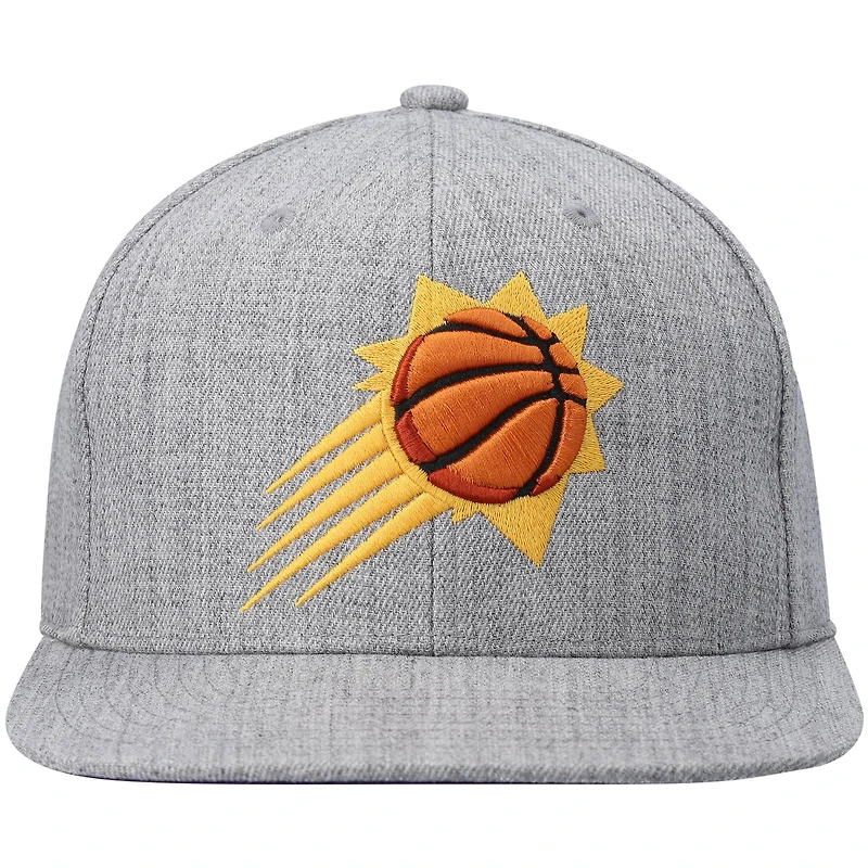Casquette snapback gris chiné Phoenix Suns 2.0 pour homme Mitchell & Ness