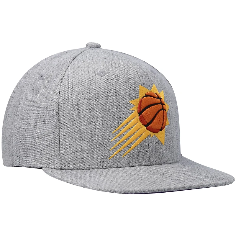 Casquette snapback gris chiné Phoenix Suns 2.0 pour homme Mitchell & Ness