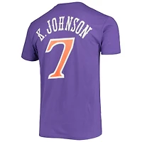 Men's Mitchell & Ness Kevin Johnson Purple Phoenix Suns Hardwood Classics Stitch Name Number T-Shirt