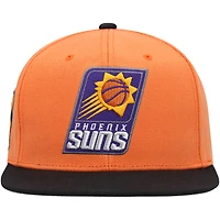 Casquette Snapback Phoenix Suns Side Core 2.0 orange/noir Mitchell & Ness pour hommes