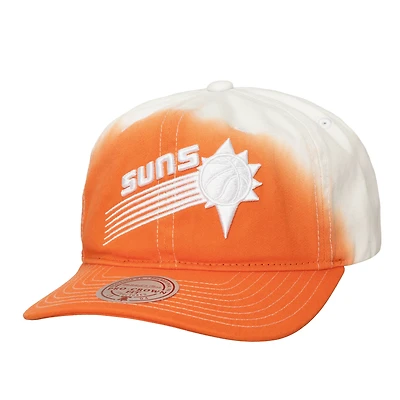 Men's Mitchell & Ness  Orange/White Phoenix Suns Dip Dye Pro Crown Adjustable Hat