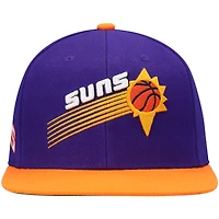 Casquette Snapback Phoenix Suns Hardwood Classics violet/orange Mitchell & Ness pour hommes