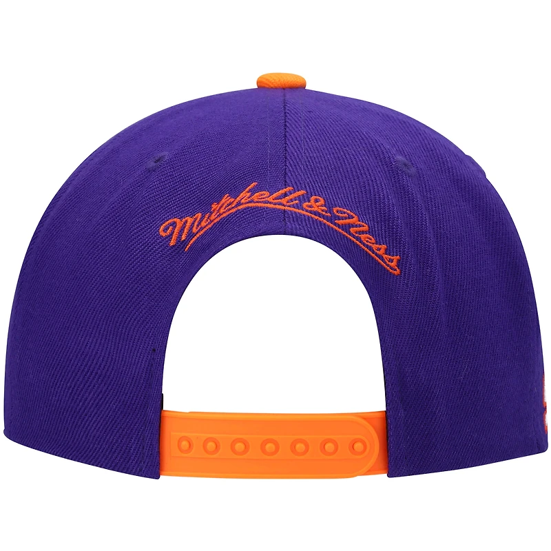 Casquette Snapback Phoenix Suns Hardwood Classics violet/orange Mitchell & Ness pour hommes