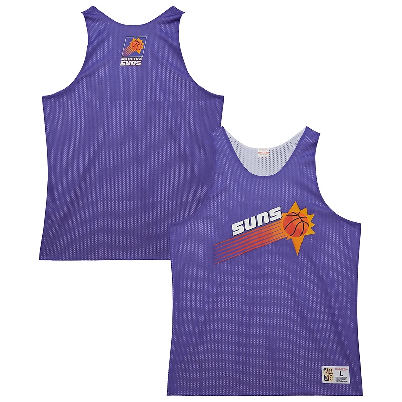Maillot d'entraînement réversible en maille Hardwood Classics violet/blanc pour homme Mitchell & Ness Phoenix Suns