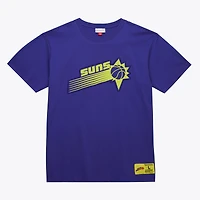T-shirt Mitchell & Ness violet Phoenix Suns Hardwood Classics pour homme avec logo Neon Nights