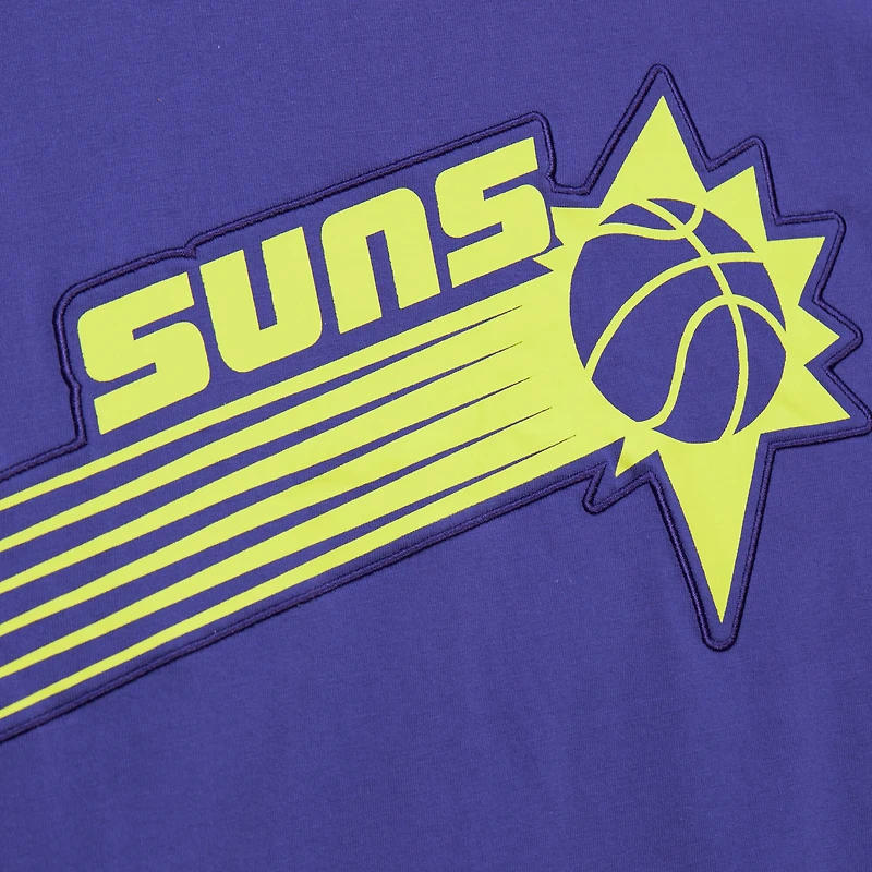 T-shirt Mitchell & Ness violet Phoenix Suns Hardwood Classics pour homme avec logo Neon Nights
