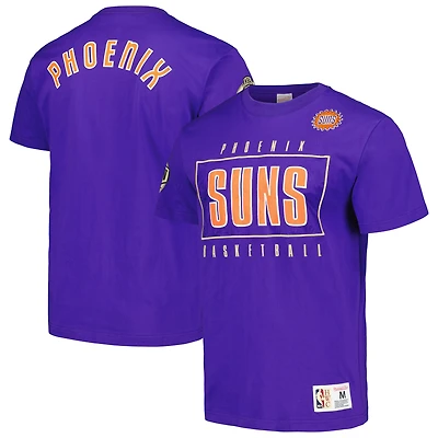 T-shirt Mitchell & Ness violet pour homme, logo vintage premium Hardwood Classics Team OG 2.0 des Phoenix Suns