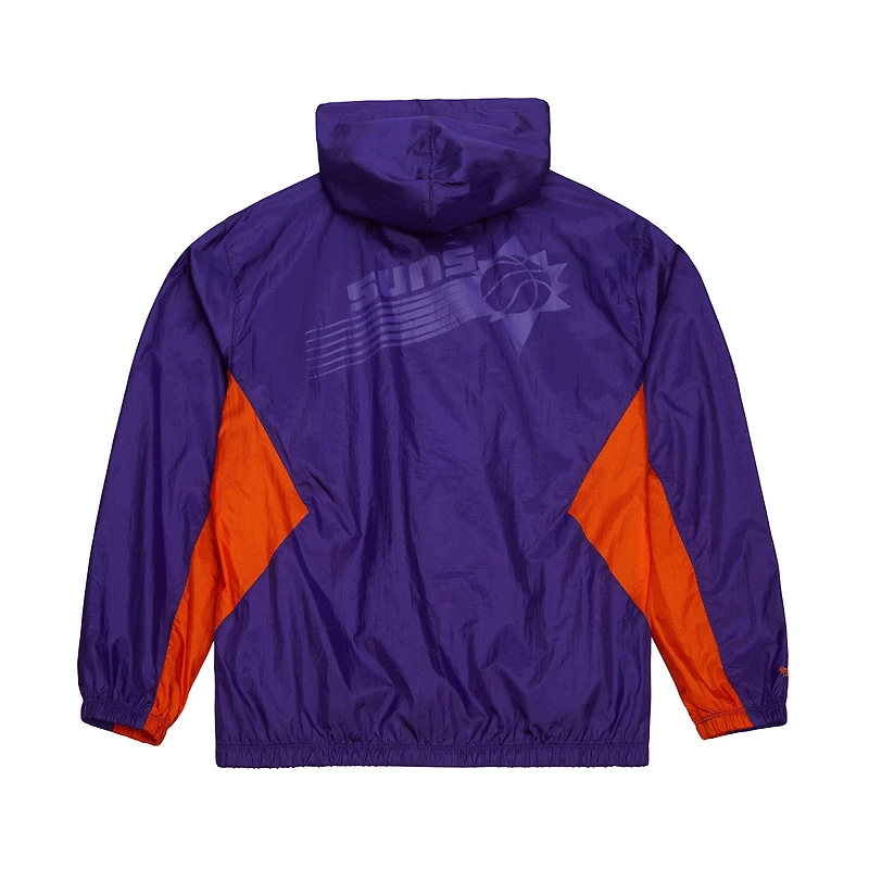 Veste coupe-vent à capuche entièrement zippée Mitchell & Ness Purple Phoenix Suns pour homme