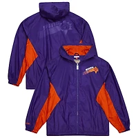 Men's Mitchell & Ness Purple Phoenix Suns Playmaker Full-Zip Hooded Windbreaker Jacket