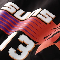Men's Mitchell & Ness Steve Nash Black Phoenix Suns Hardwood Classics Stitch Name Number T-Shirt