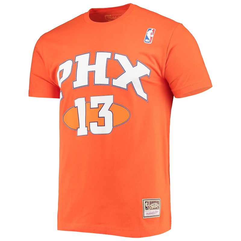 Men's Mitchell & Ness Steve Nash Phoenix Suns Hardwood Classics Stitch Name Number T-Shirt