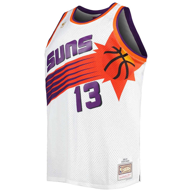 Maillot Homme Mitchell & Ness Steve Nash Blanc Phoenix Suns Big Tall Hardwood Classics 1996/97 Swingman