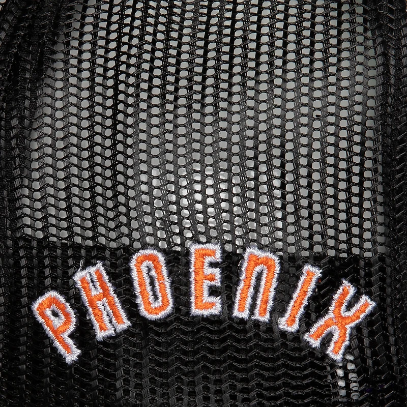 Men's Mitchell & Ness White Phoenix Suns Hardwood Classics Blocker Foam Front Trucker Snapback Hat