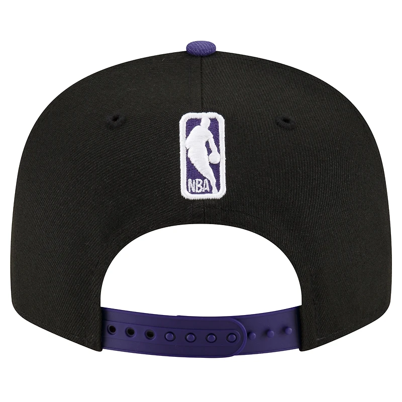 Casquette Snapback 9FIFTY officielle couleur 2 tons de l'équipe Phoenix Suns New Era pour hommes, noir/violet