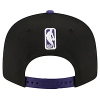 Casquette Snapback 9FIFTY officielle couleur 2 tons de l'équipe Phoenix Suns New Era pour hommes, noir/violet