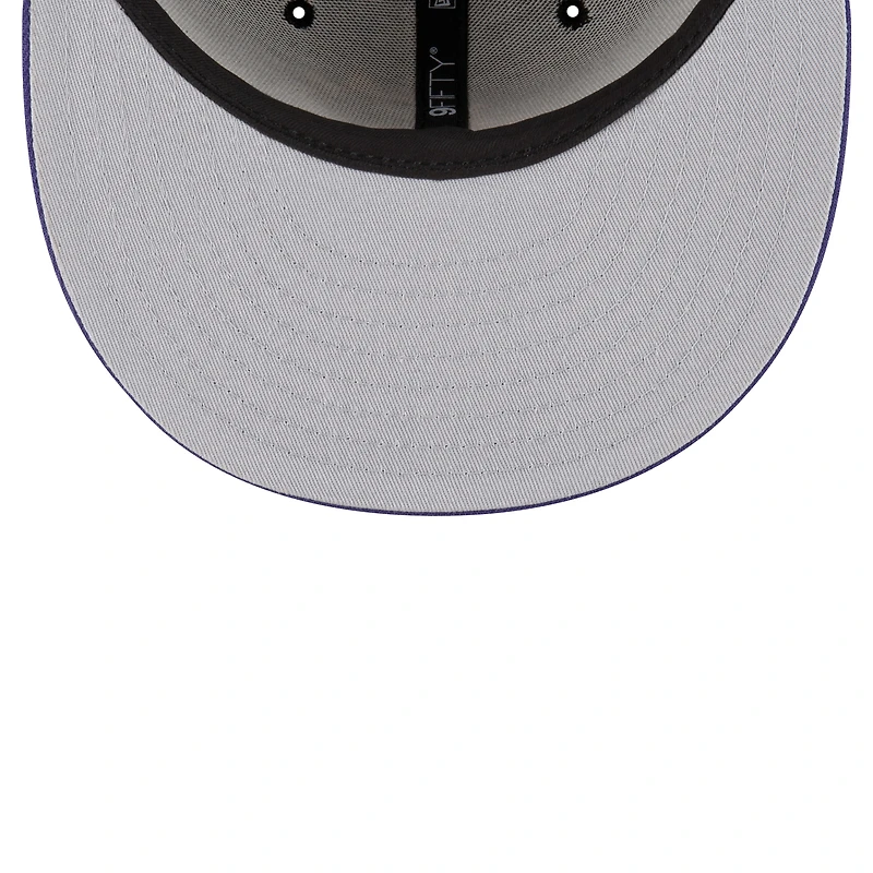 Casquette Snapback 9FIFTY officielle couleur 2 tons de l'équipe Phoenix Suns New Era pour hommes, noir/violet