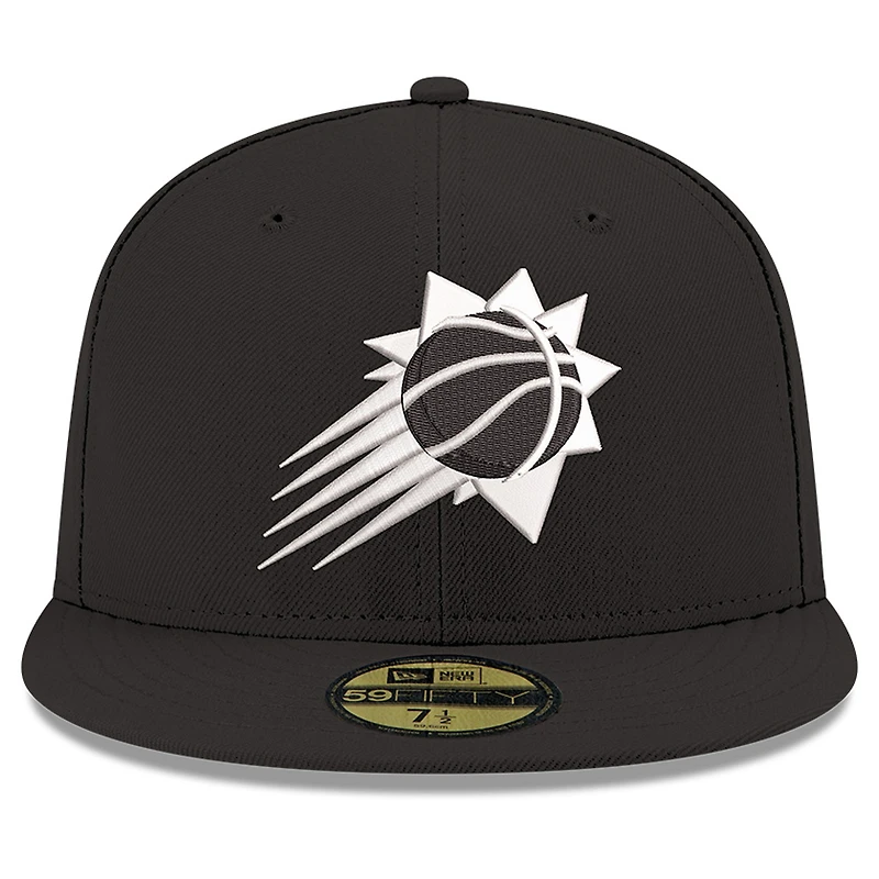 Casquette ajustée New Era Phoenix Suns 59FIFTY noire et blanche pour homme