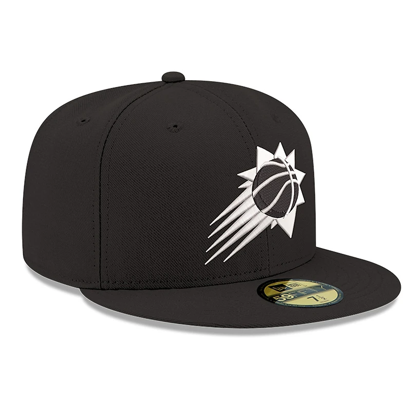 Men's New Era Black/White Phoenix Suns 59FIFTY Fitted Hat