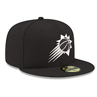 Men's New Era Black/White Phoenix Suns 59FIFTY Fitted Hat