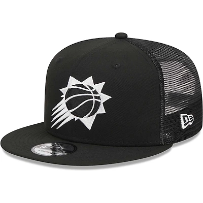 Men's New Era Black Phoenix Suns 9FIFTY Snapback Trucker Hat