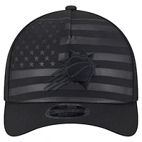 Men's New Era  Black Phoenix Suns Game Day Flag A-Frame 9FORTY Adjustable Hat